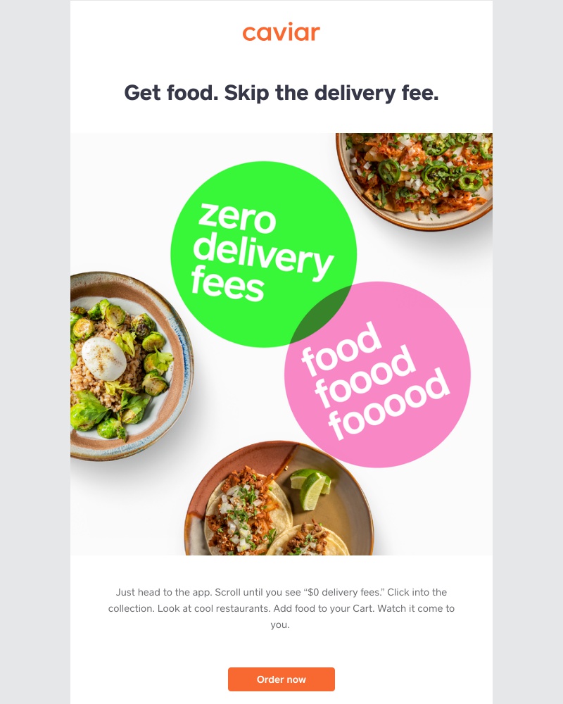  - $0 delivery fees (!)