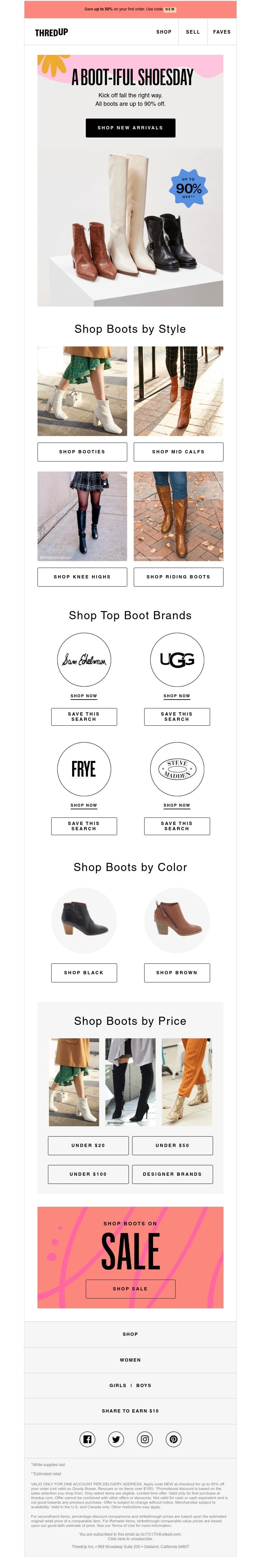thredUP - 👢 These boots were made for walkin'...