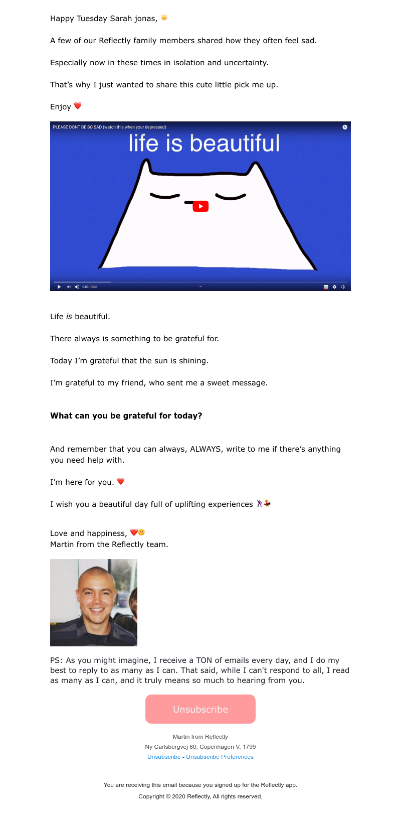 Reflectly - This made me smile 🥰 [Video]