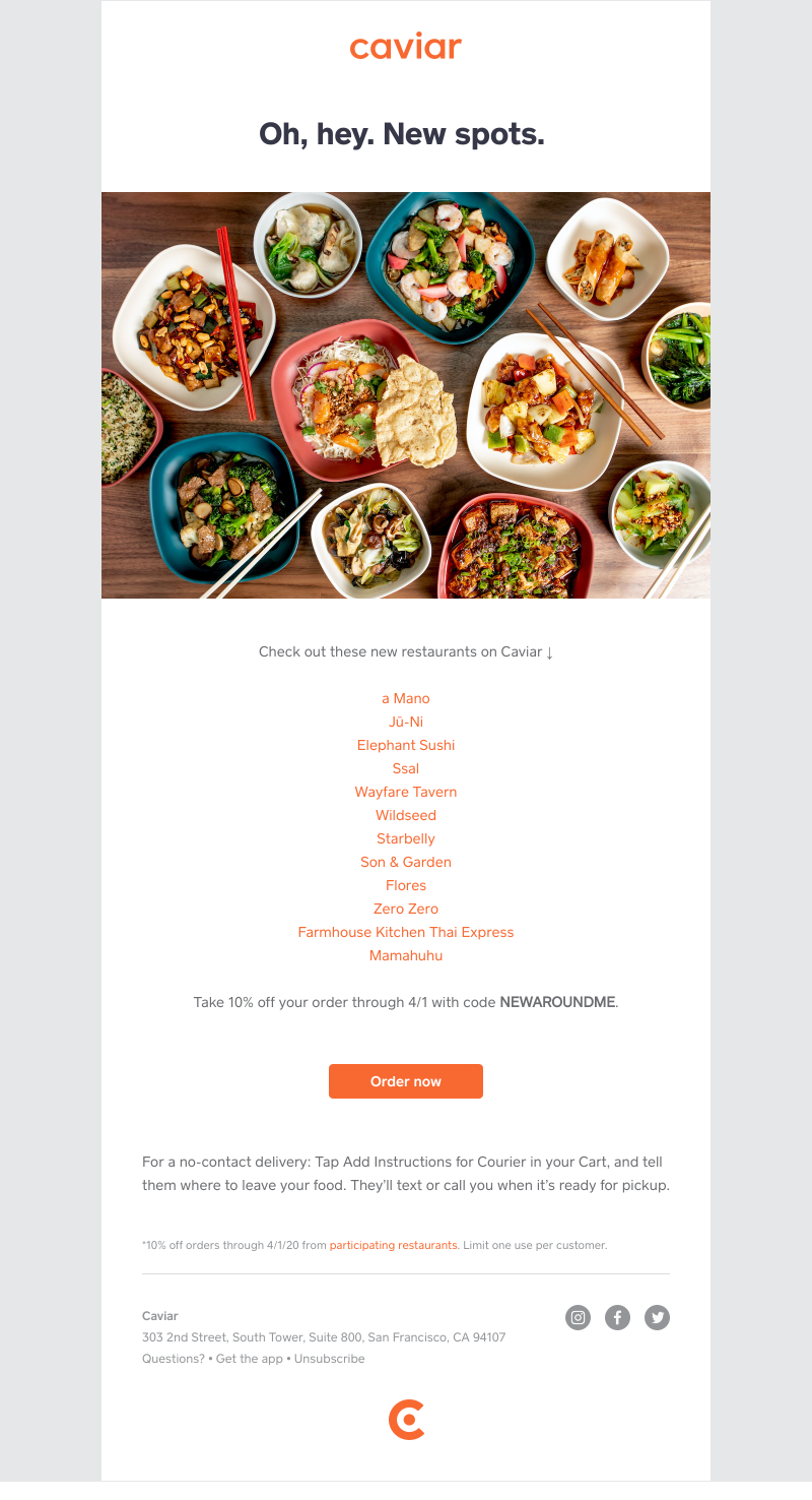  - New restaurants are here