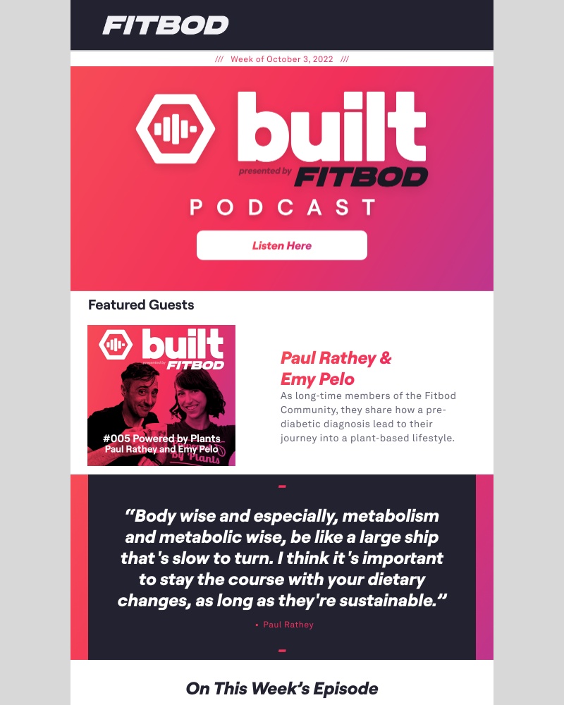Fitbod - 005: Powered by Plants [Built Podcast]