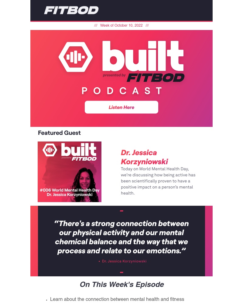 Fitbod - 006: Mental Health & Fitness [Built Podcast]