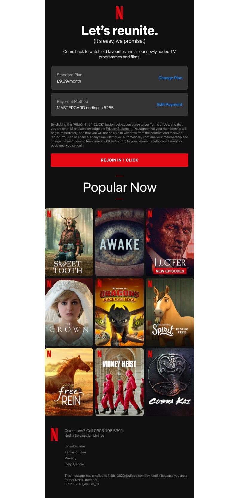 Netflix - Ramy, try Netflix again today.