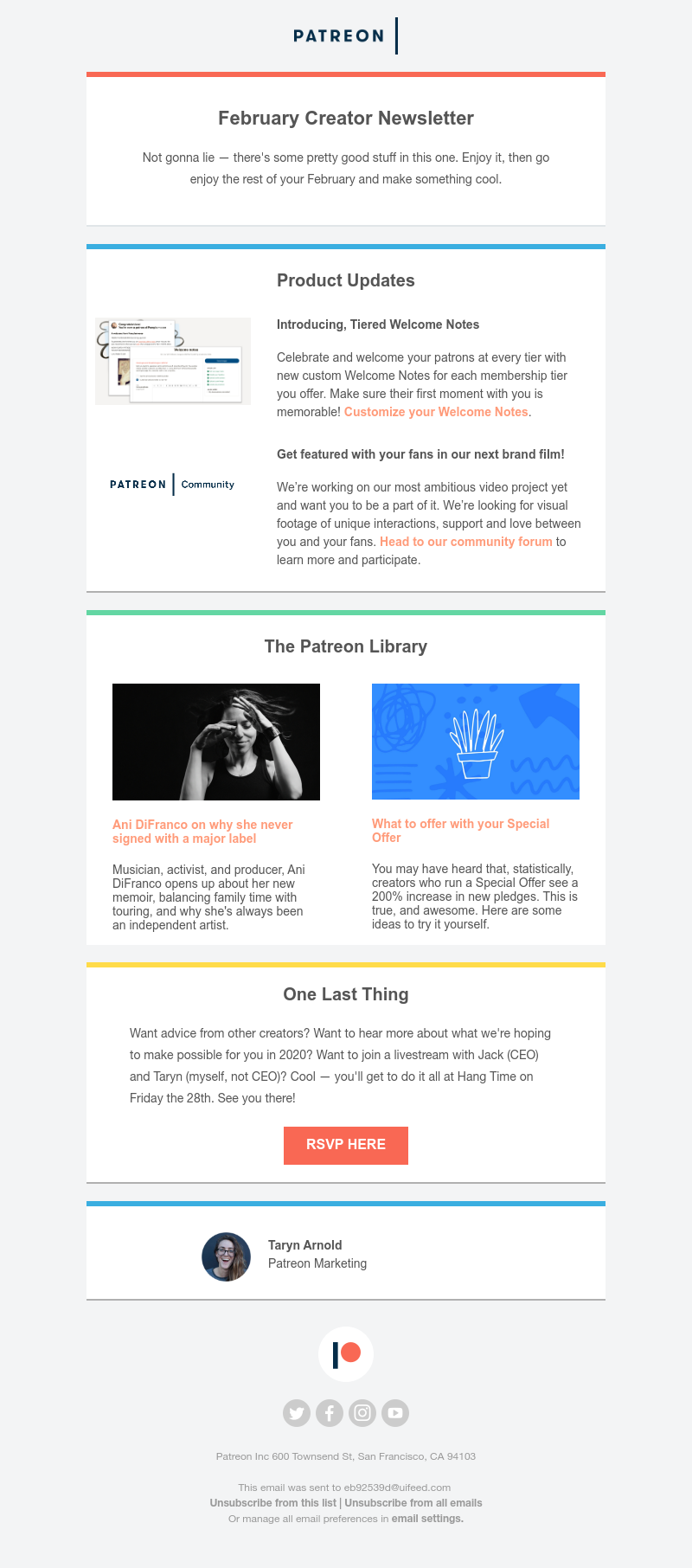 Patreon - Your February creator newsletter is here 🤩