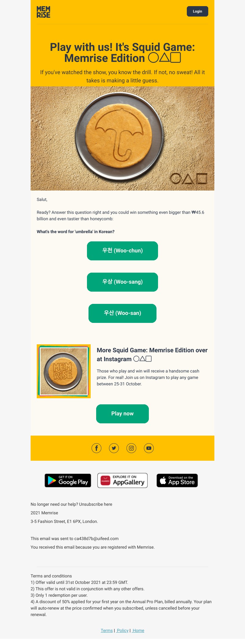 Memrise - Introducing Squid Game: Memrise Edition ◯△▢