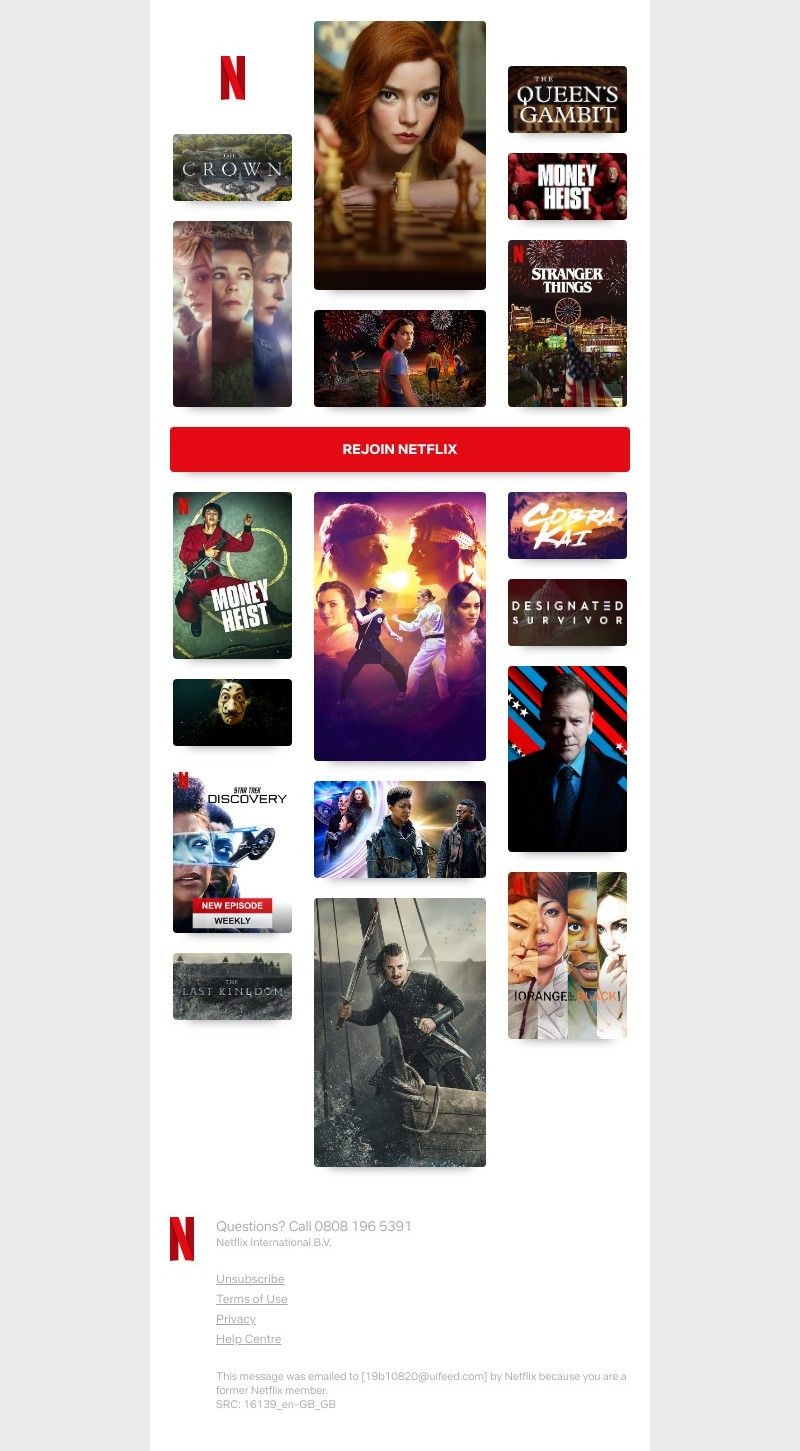 Netflix - Remember us? Come back to watch old favourites and brand new programmes.
