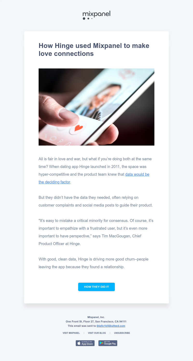 Mixpanel - How Hinge built its relationship algorithm