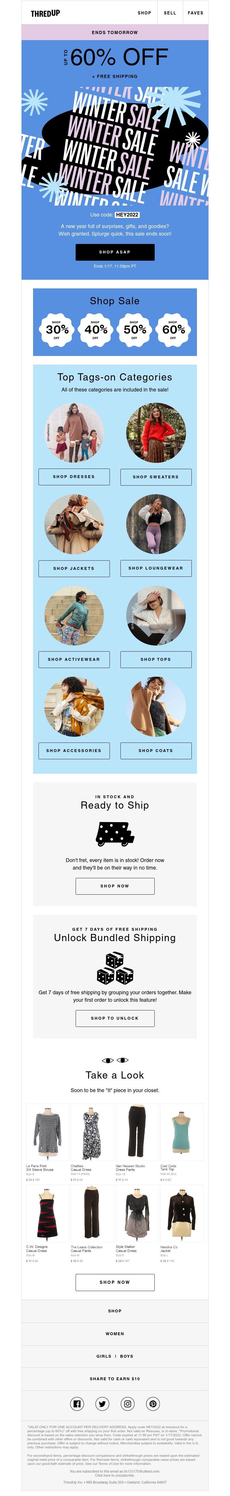 thredUP - 🥶The Winter Sale ENDS SO SOON