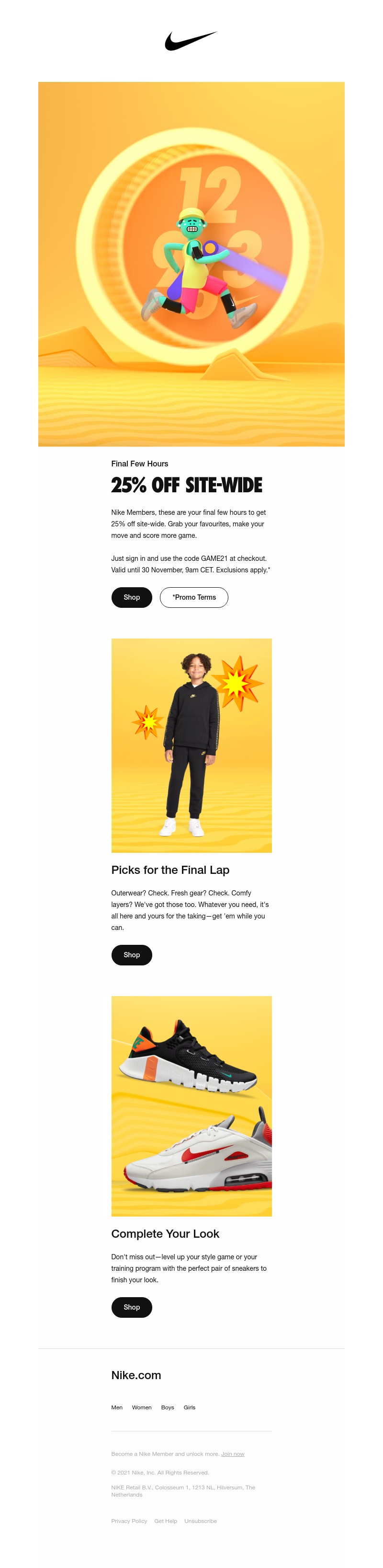 SNKRS by Nikes - Final few hours: 25% off site-wide