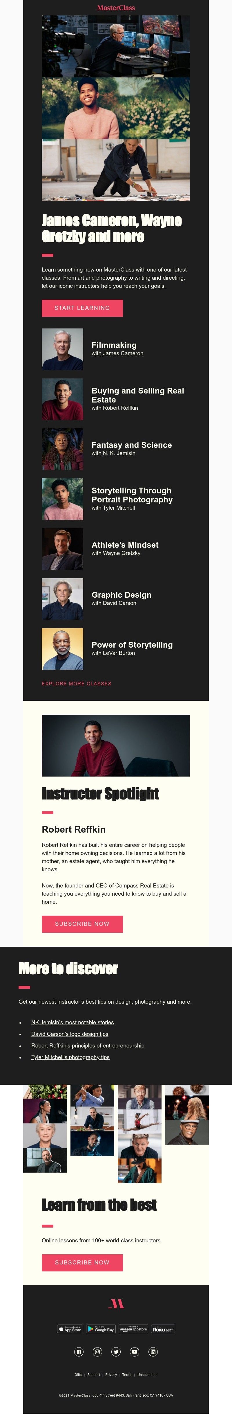  - Explore our latest classes