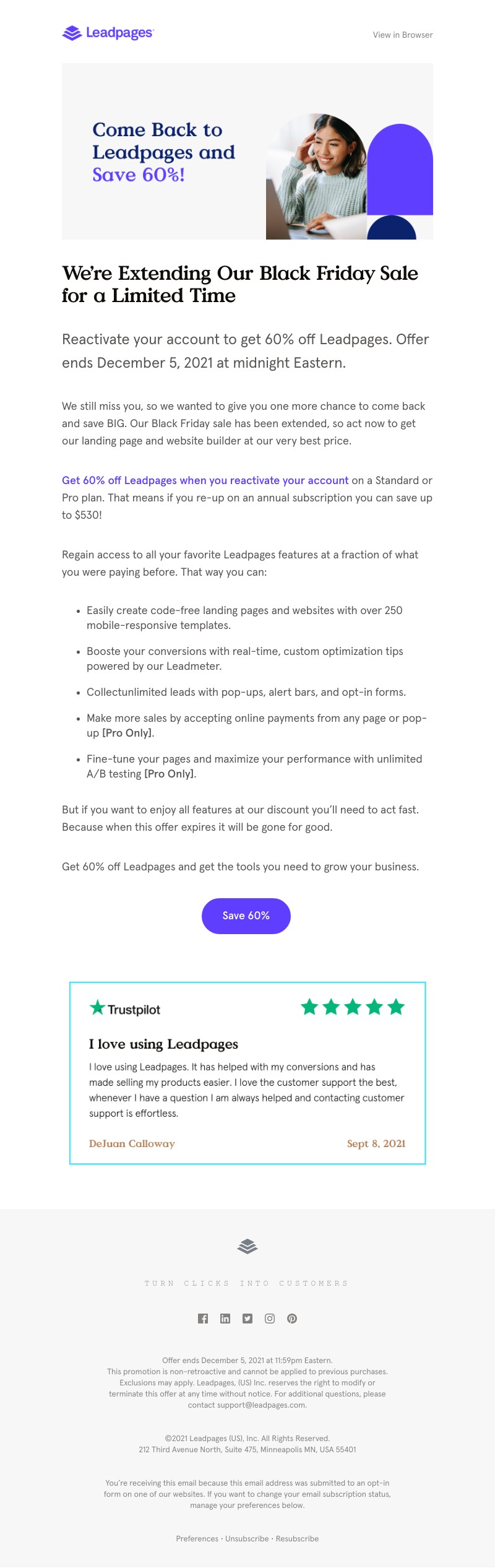 Leadpages - [Offer Extended] Get 60% off Leadpages