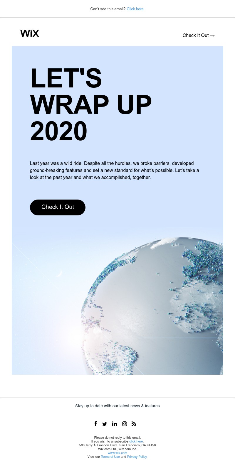 Wix - 2020—You Won’t Be Missed