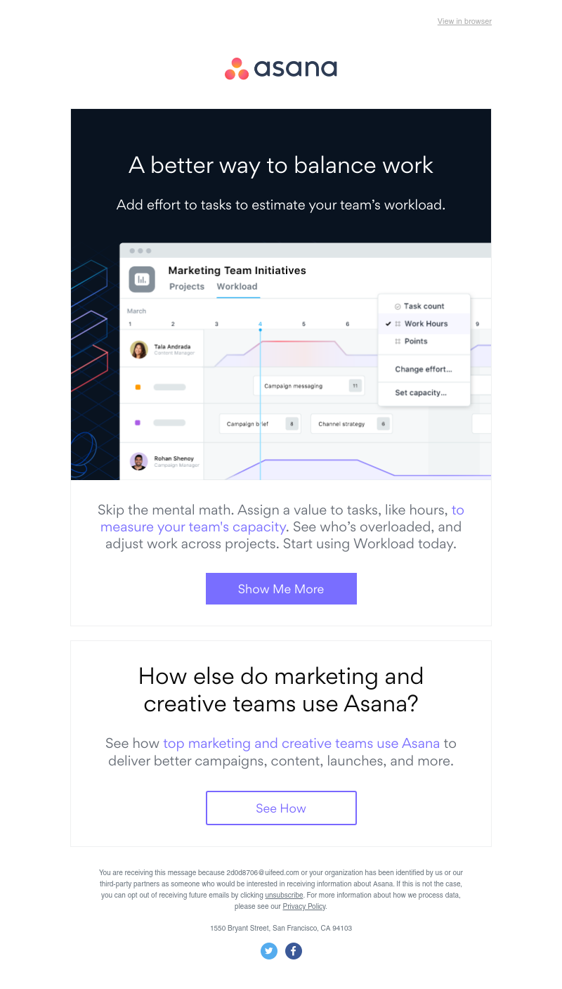 Asana - Is work fairly distributed across your team?