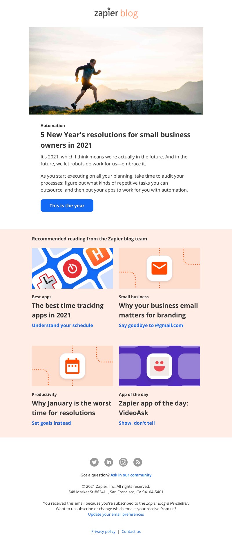 Zapier - 5 New Year's resolutions for small business owners