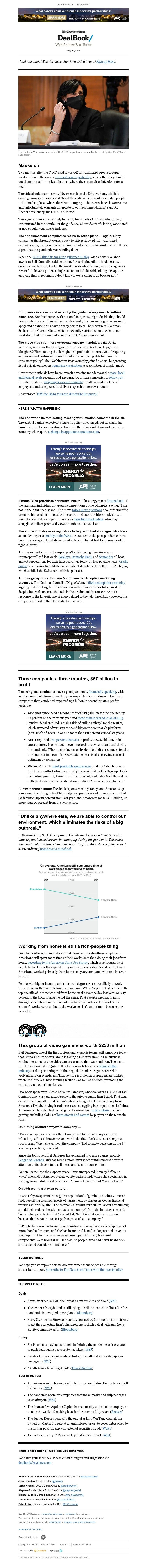 The New York Times - DealBook: ‘This new science is worrisome’