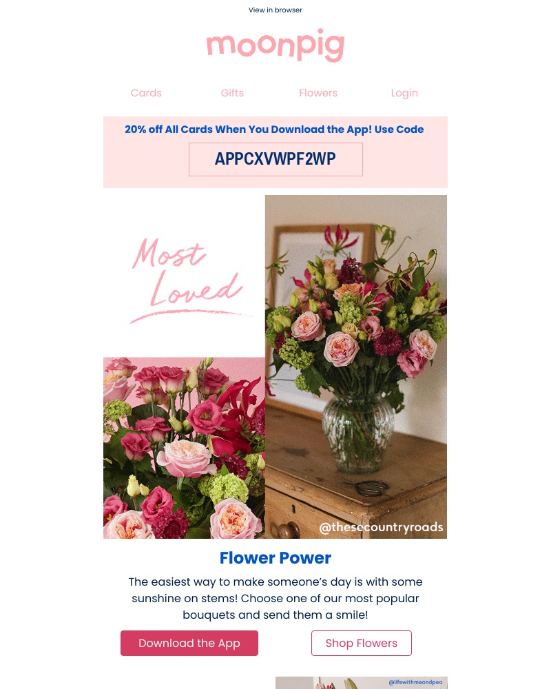 Moonpig - (03/09/2020) The flowers everyone loves! 🌸💖