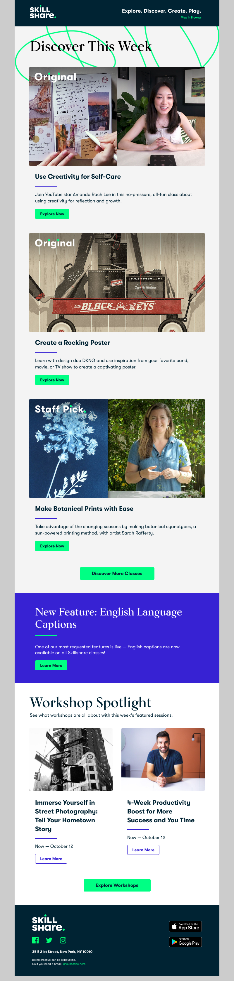 Skillshare - Sarah, explore the art of journaling, poster design, and more!