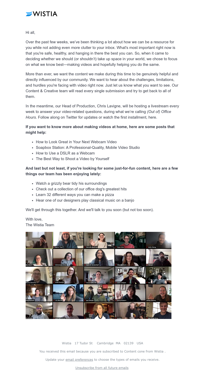Wistia - Making content together while we’re apart 