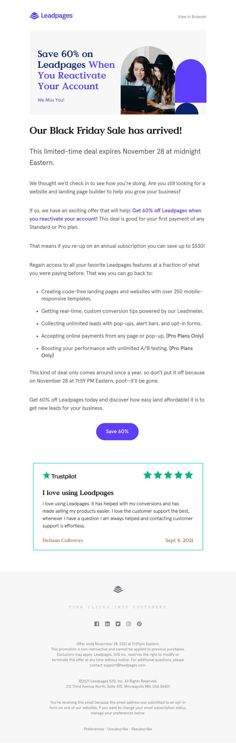 Leadpages - [Special Offer] Get 60% off Leadpages