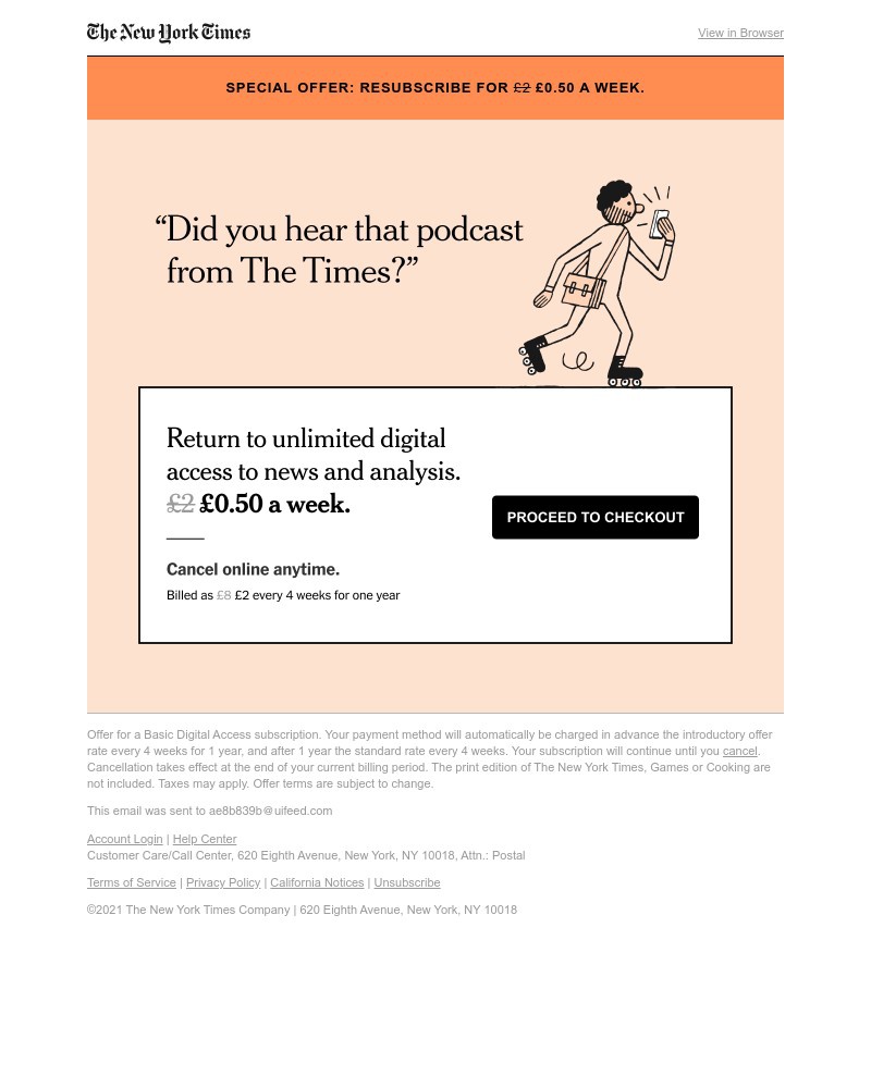The New York Times - £0.50 a week: Save with this special offer.