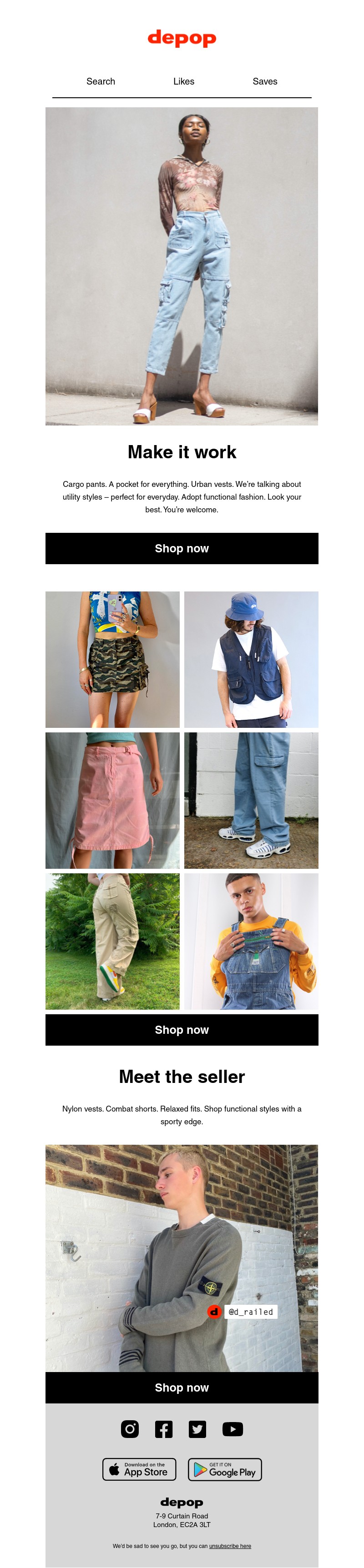 Depop - Be comfy + cool all the time