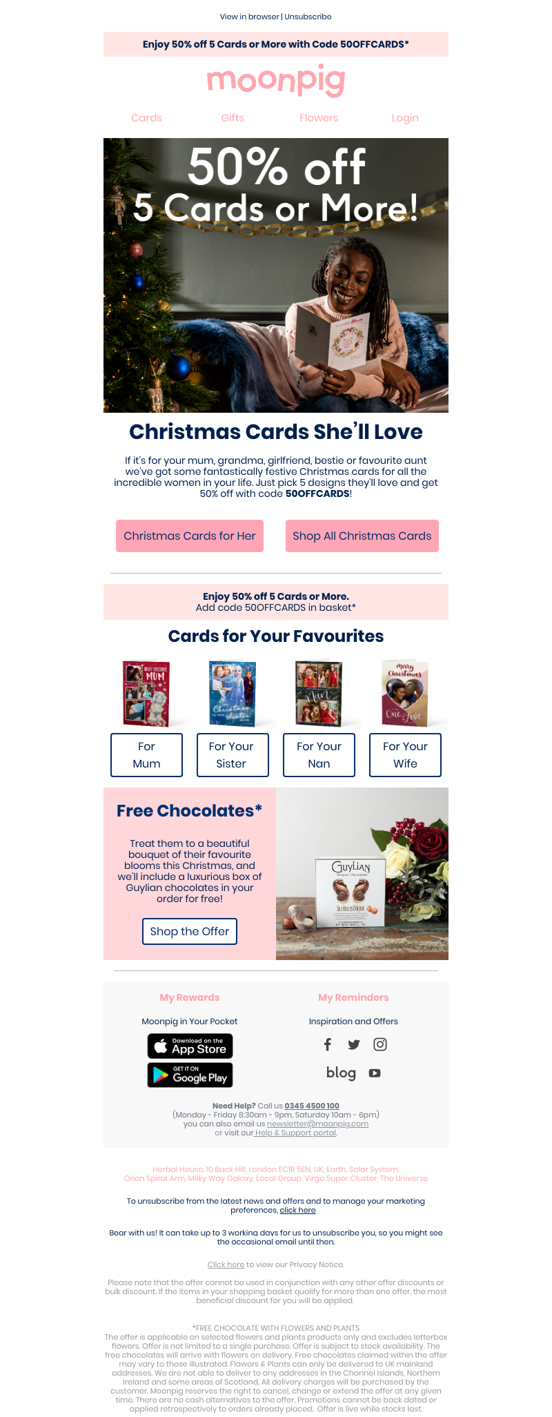 Moonpig - Santa, baby...get 50% off 5 cards 🎅💝