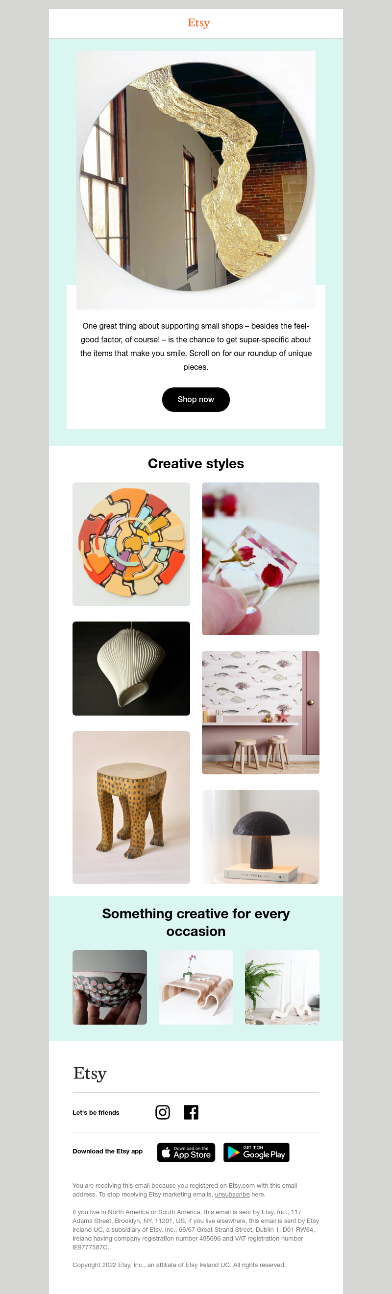 Etsy - "I found it on Etsy!"