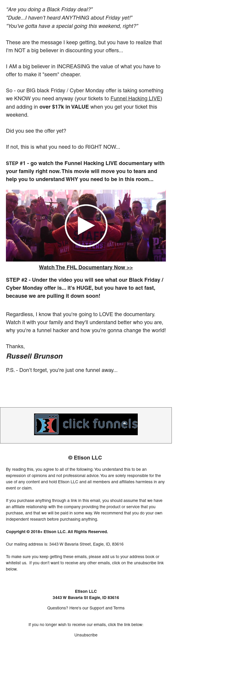 ClickFunnels - does ClickFunnels have a black friday sale!?! (info inside...)