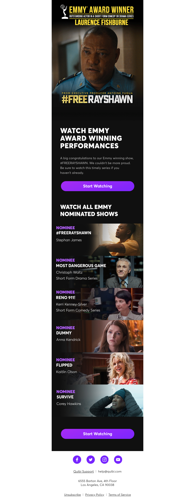 Quibi - Quibi Congratulates our 2020 Emmy Winners
