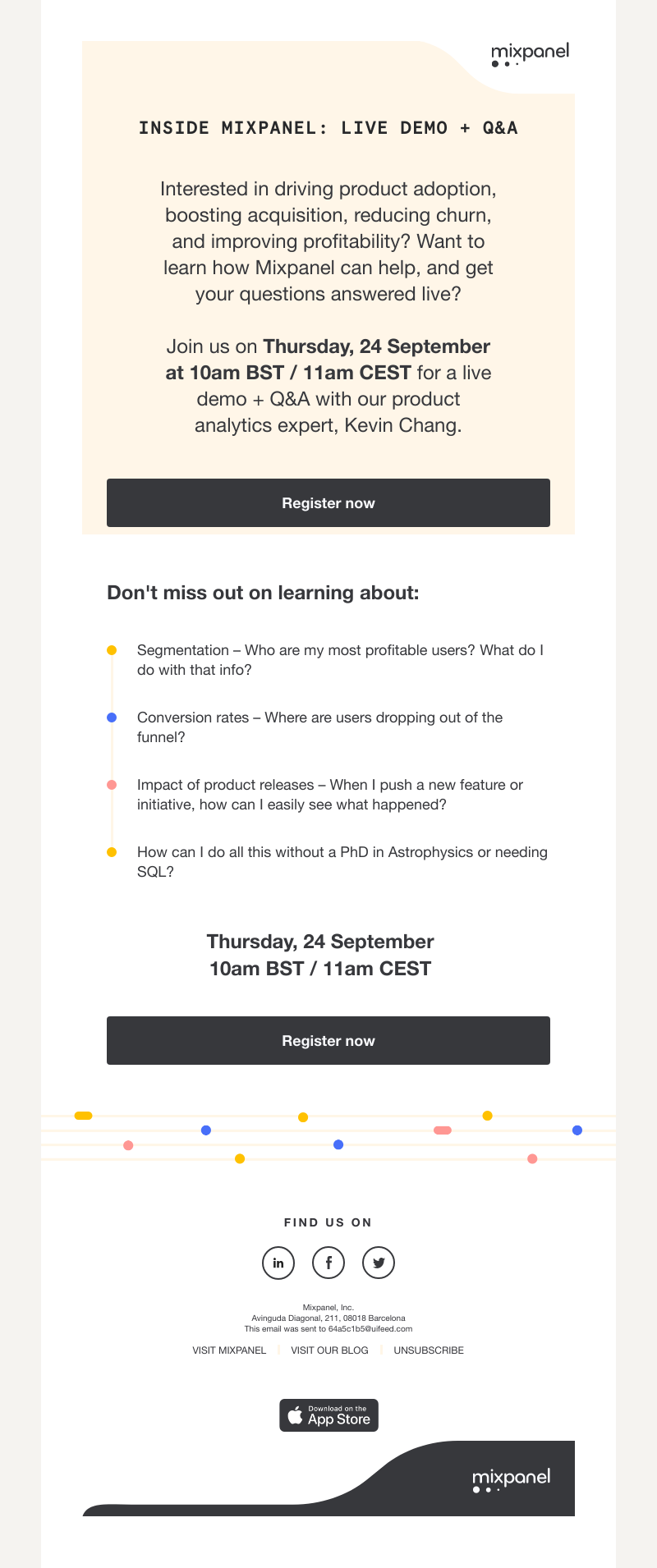 Mixpanel - Last chance! Live demo + Q&A with analytics experts | Thursday, 24 Sept. @ 10am BST