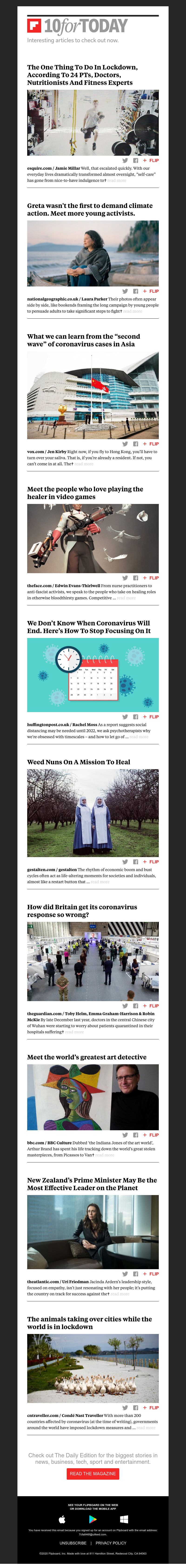 Flipboard - The one thing to do in lockdown, according to experts