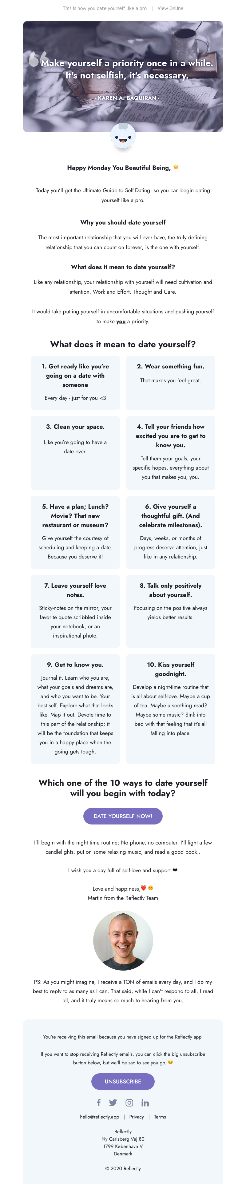 Reflectly - The Ultimate Guide to Self-dating.