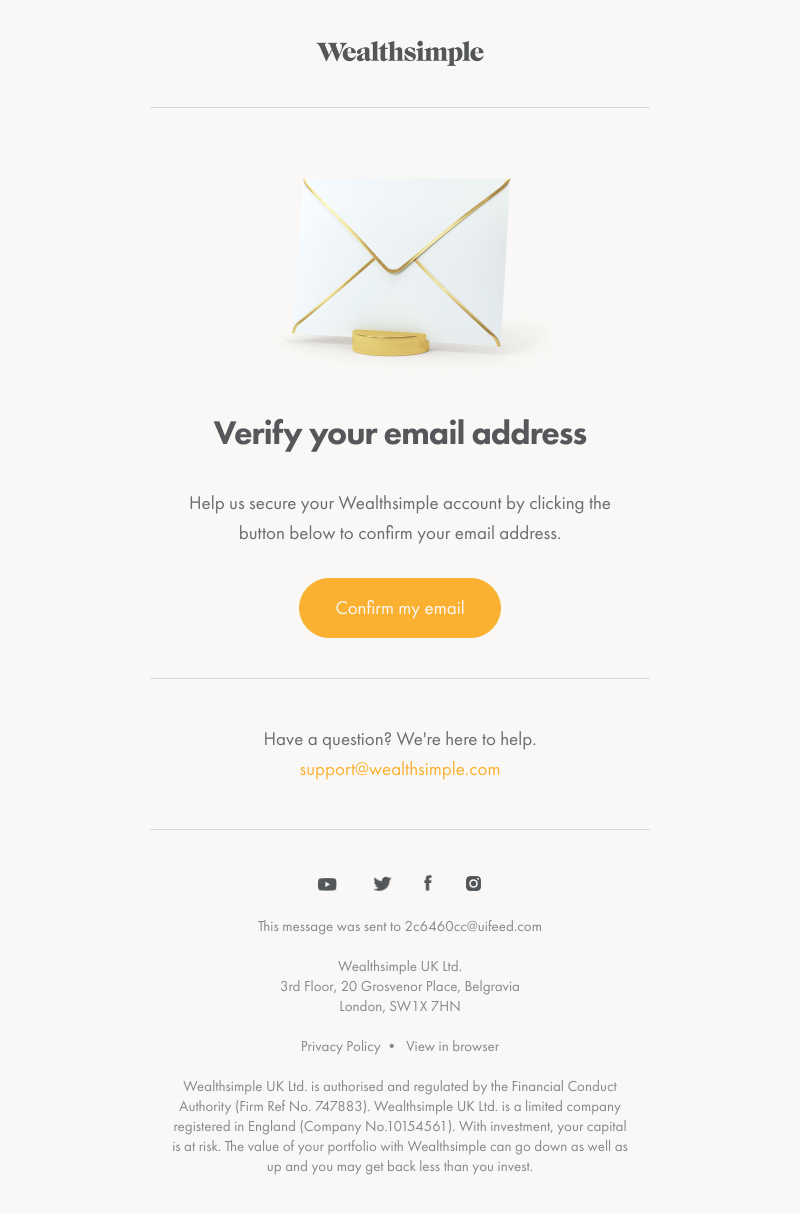  - Confirm your email address
