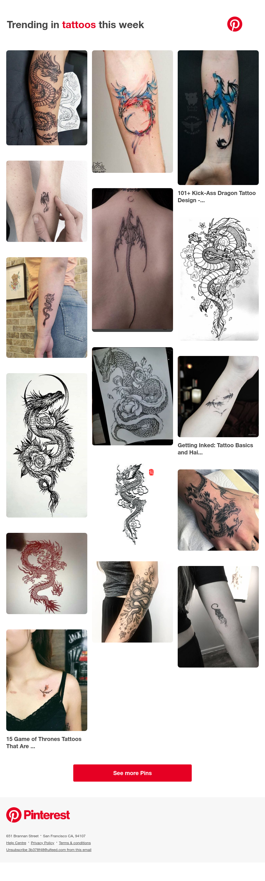 Pinterest - 📌 Small dragon tattoos, Dragon tattoo designs and more Pins trending on Pinterest
