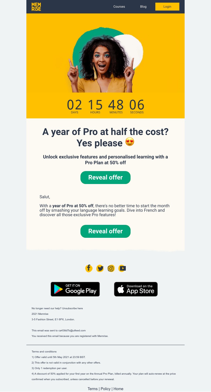 Memrise - May is here! Make the most of it with 50% off 😎 