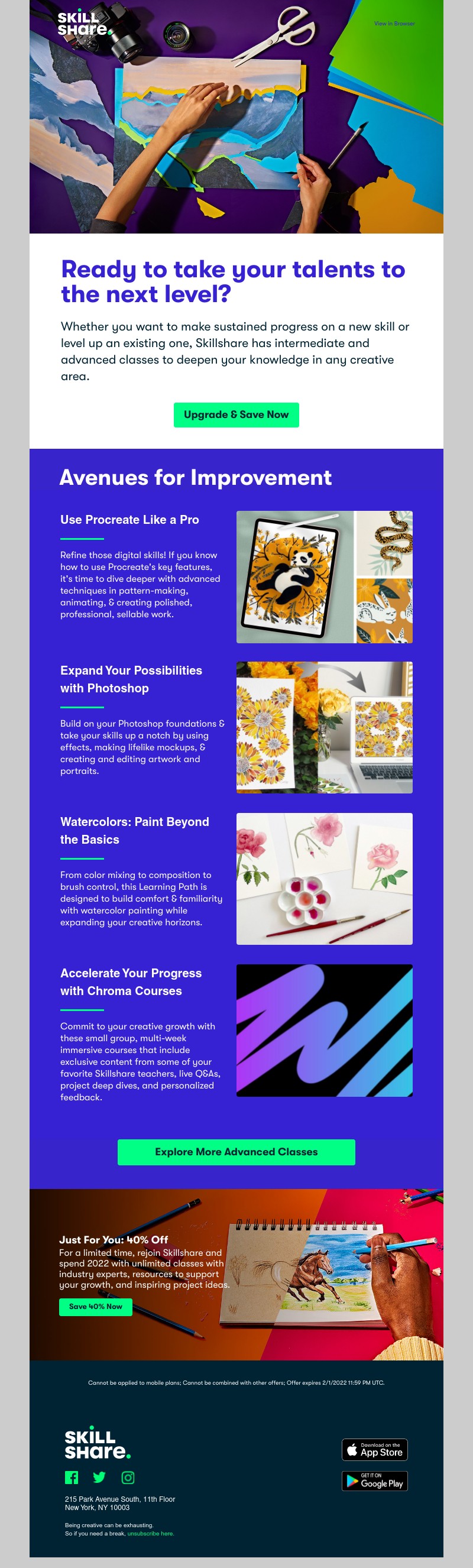 Skillshare - Make Creative Progress With Advanced Classes