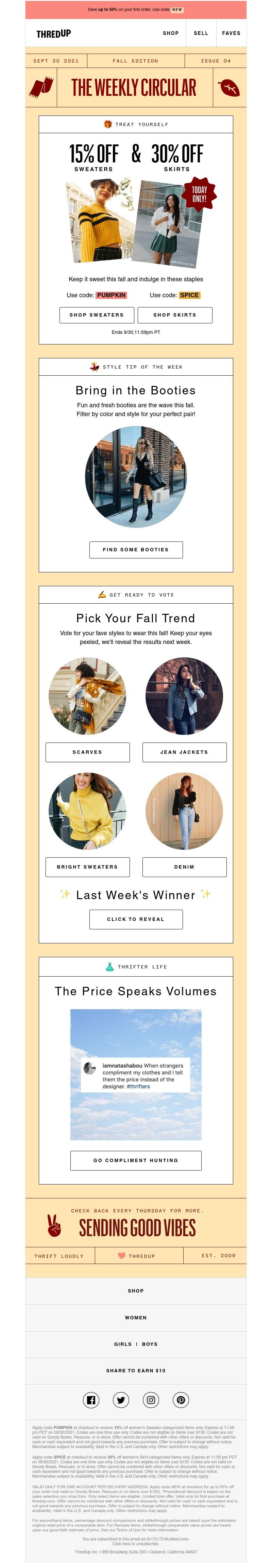 thredUP - ⭐ Get 15% + 30% off ?? AND ??
