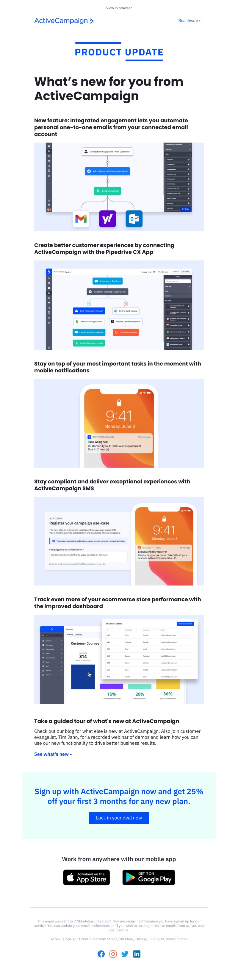  - What’s new? One-to-one email, mobile task reminders, Pipedrive CX app,  and more