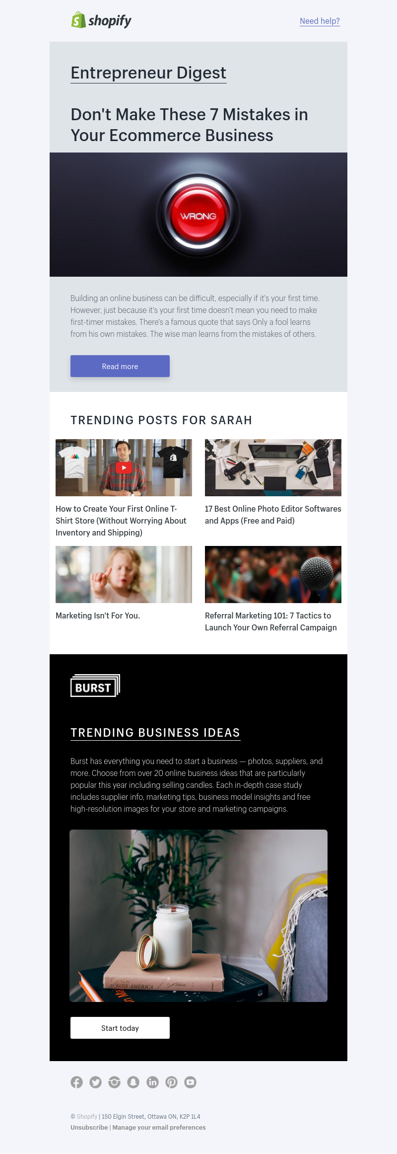 Shopify - 7 mistakes ecommerce startups should avoid