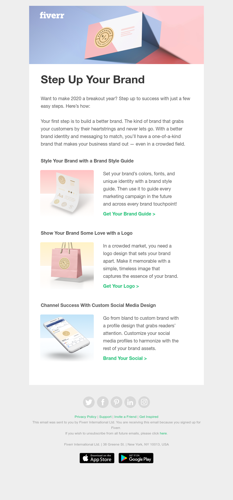 Fiverr - Step up to success in 2020: Better your brand