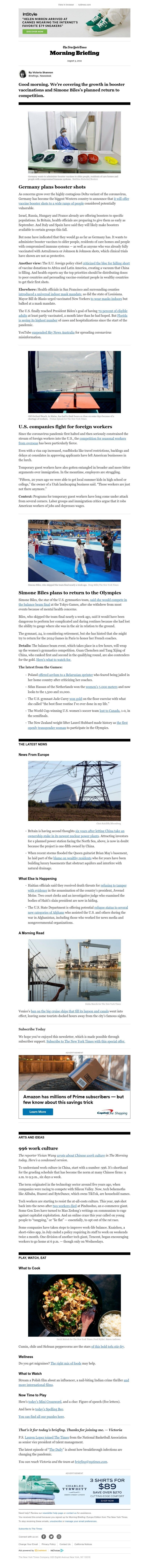 The New York Times - Your Tuesday Briefing