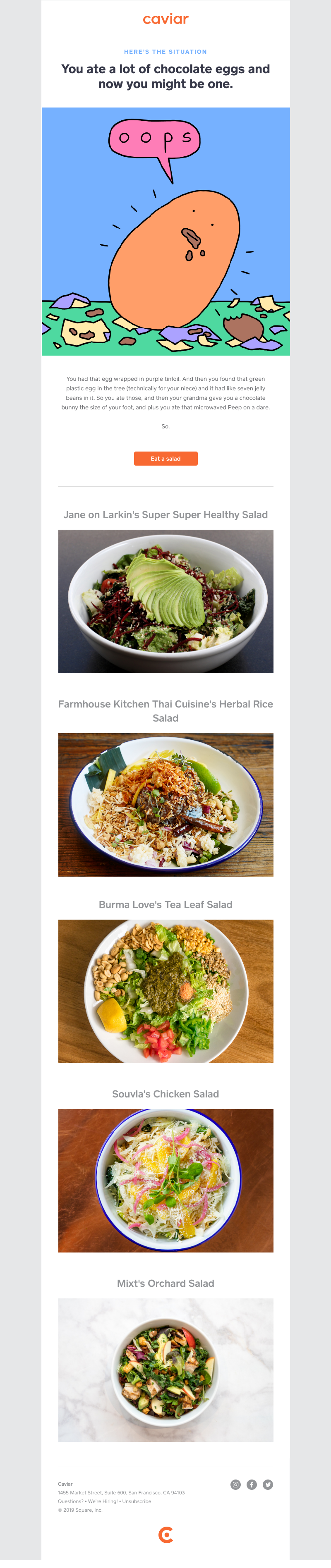  - So you need to eat healthy because 🍭 🐰🍫