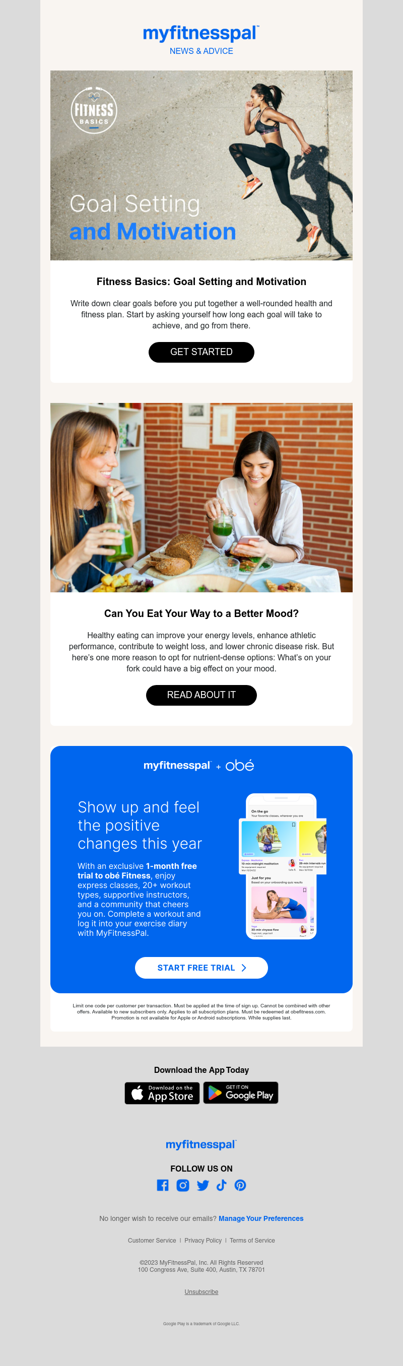 MyFitnessPal - Fitness Basics: Goal Setting and Motivation