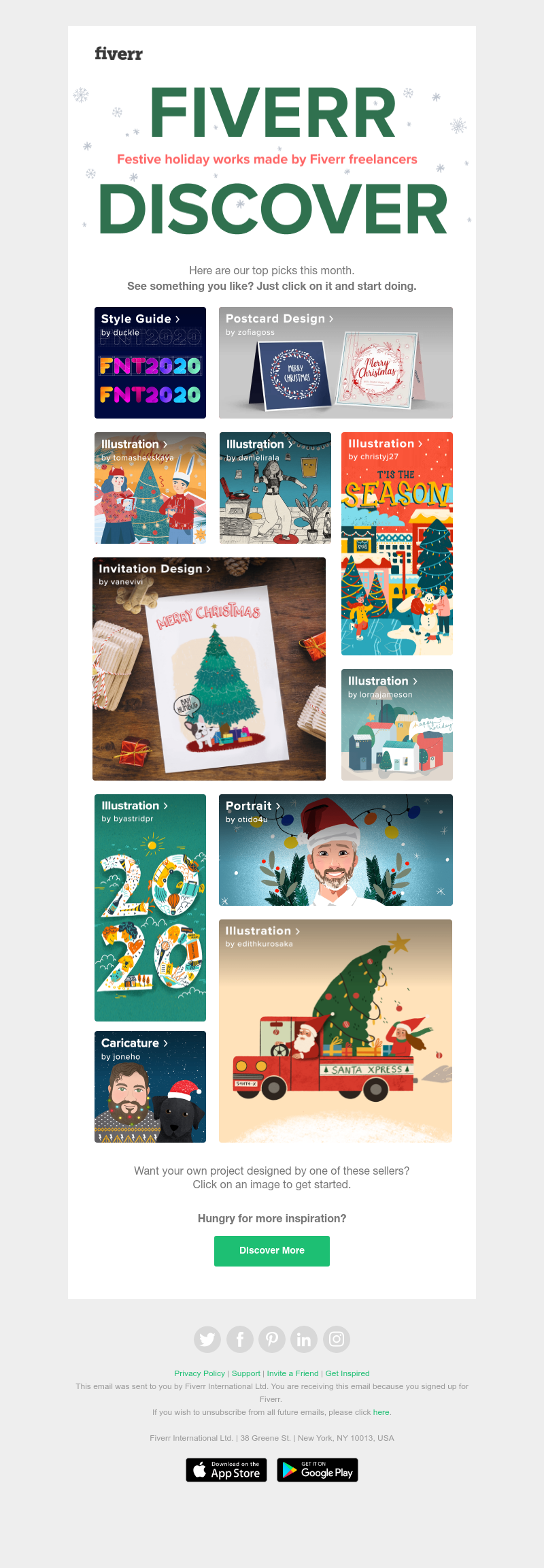 Fiverr - Your holiday dose of inspiration