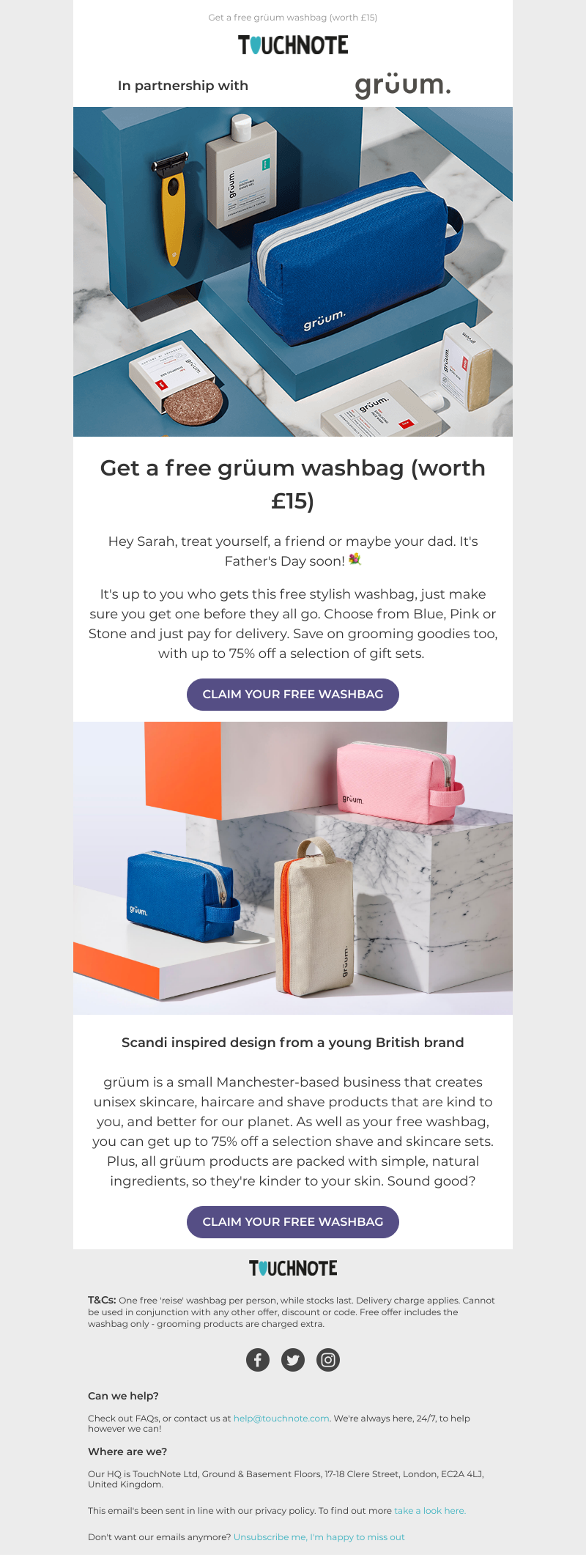 TouchNote - A special Father's Day offer from grüum 🎁