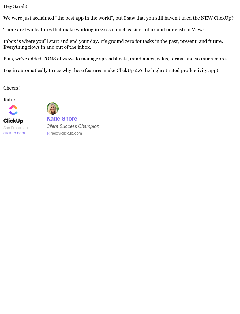 ClickUp - Have you heard the news?