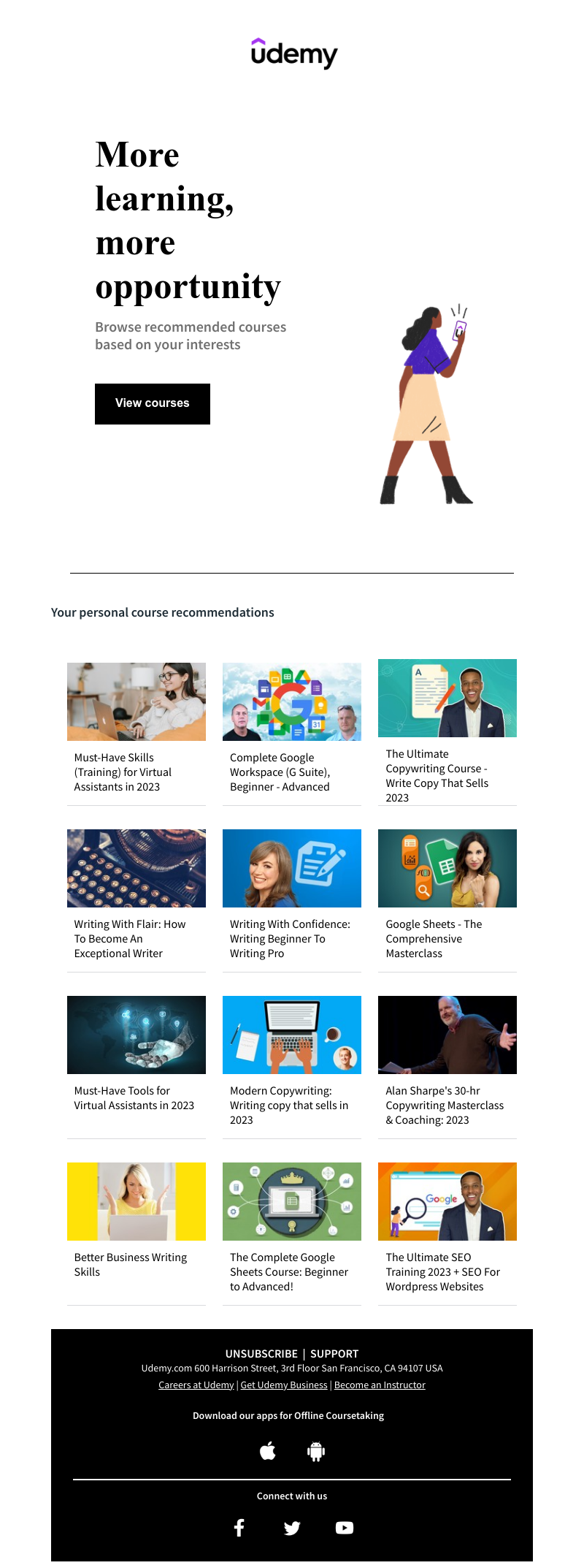 Udemy - Daisy, check out your latest batch of recommended courses