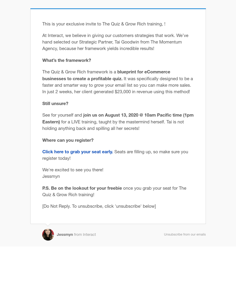 Interact - The quiz framework you should be using to convert