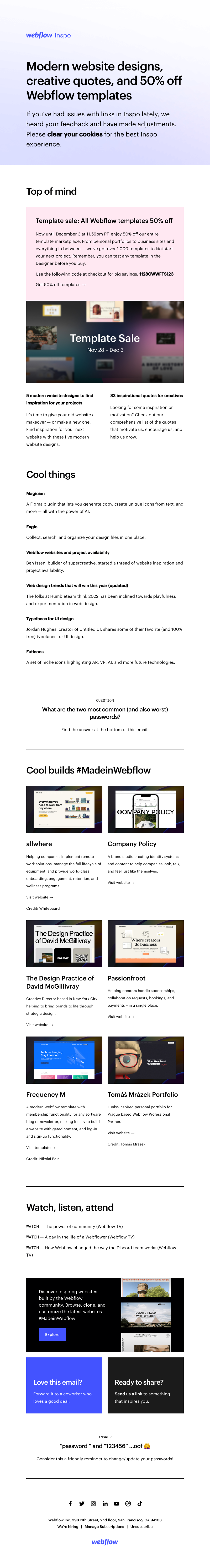 Webflow - Modern website designs, creative quotes, and 50% off Webflow templates 🎁