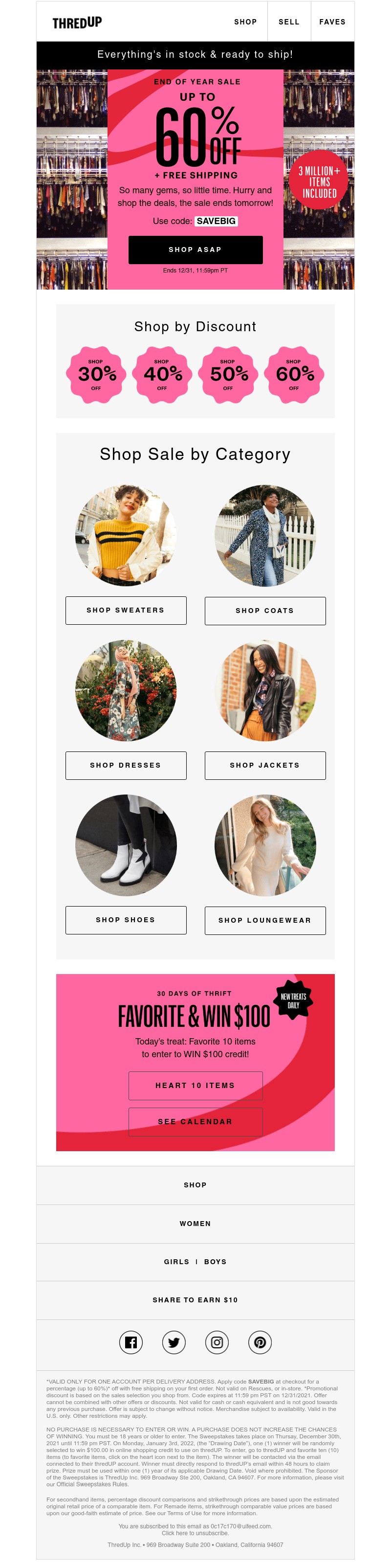 thredUP - SALE update: 200k items just added!